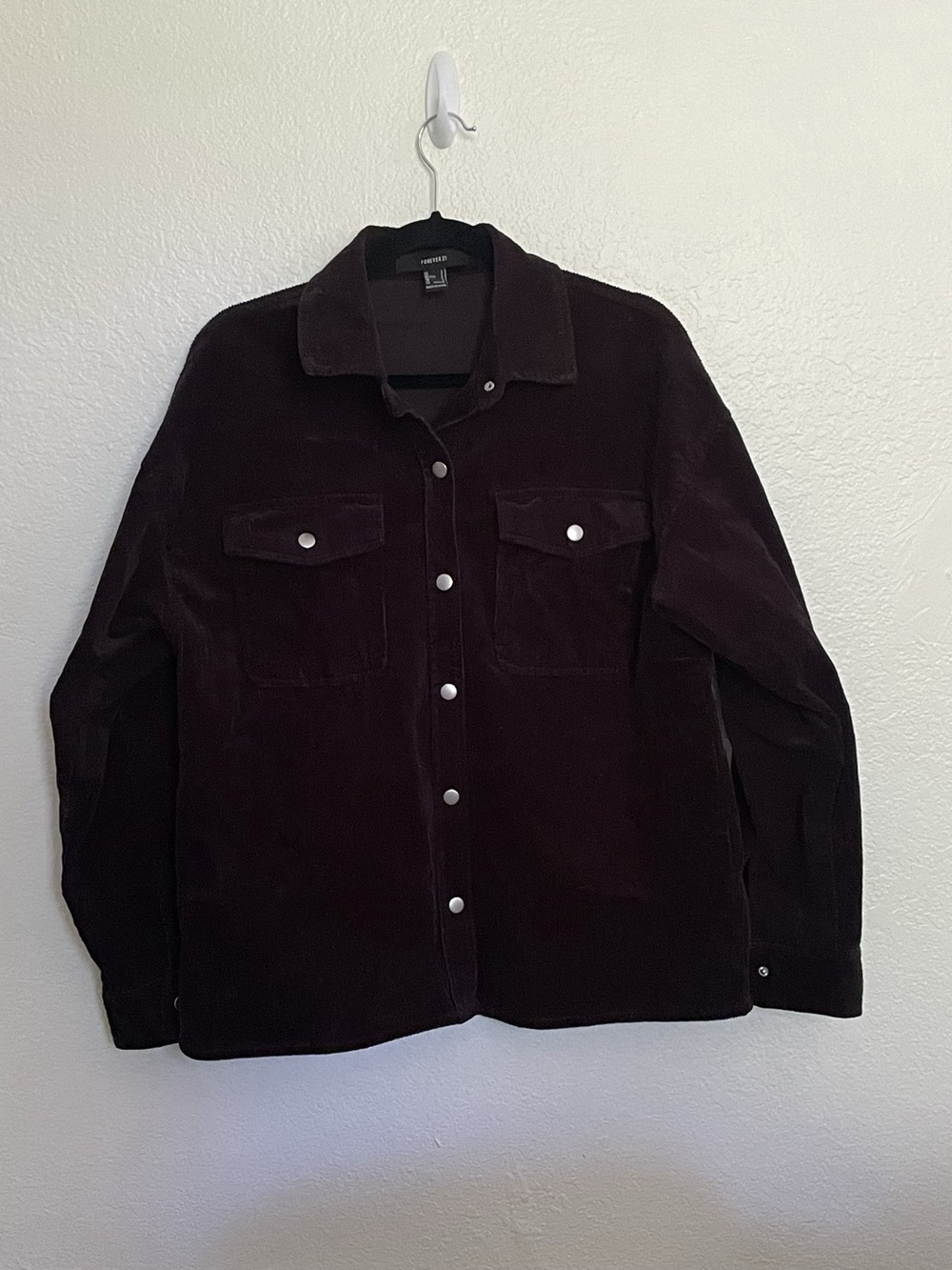 Forever 21 Corduroy Jacket in Black Size Small Like New